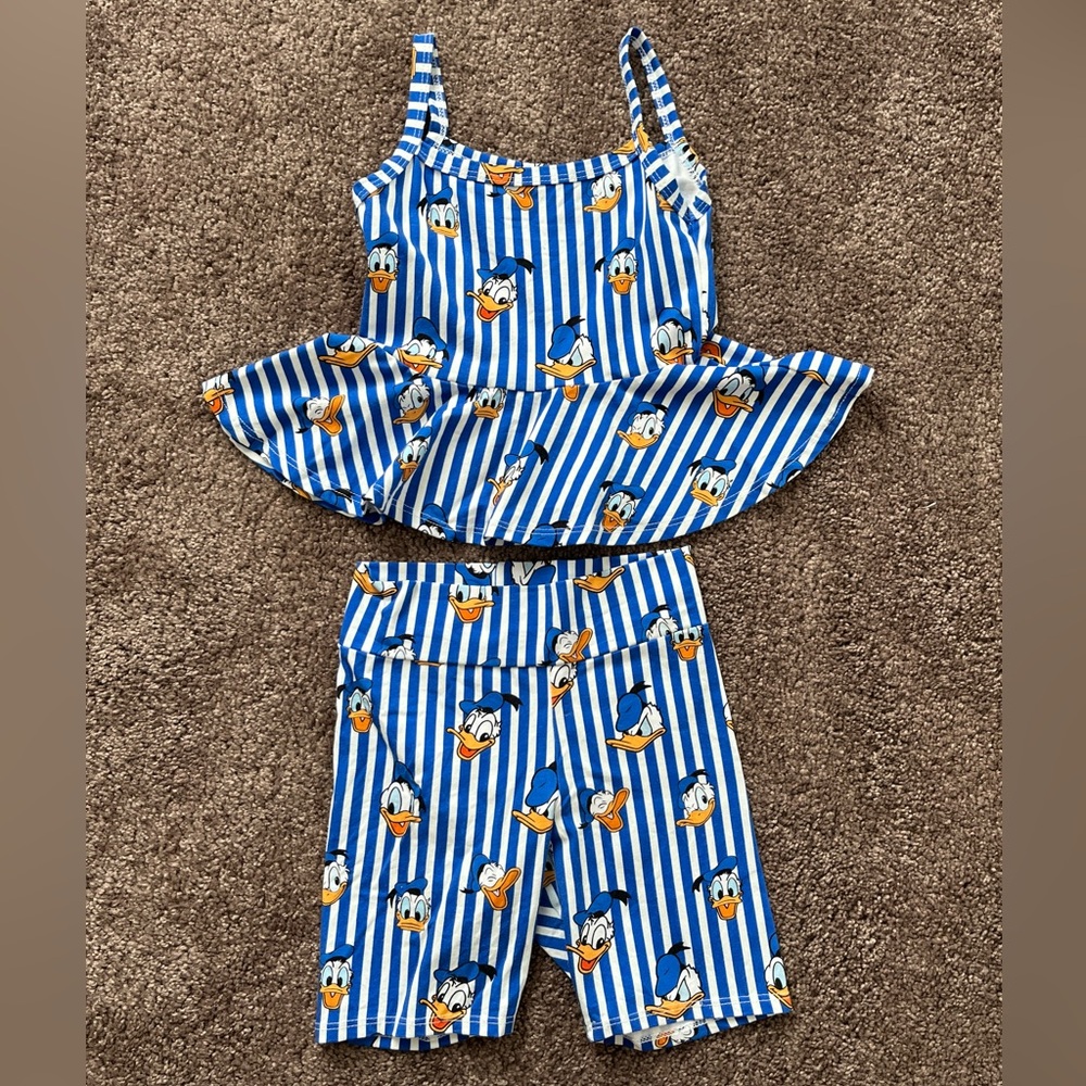 Wild Rich Kids Two Piece Set with Biker Shorts Donald Duck